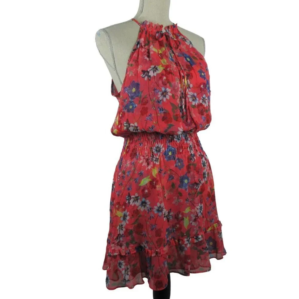 Parker Serenity Silk Tiered Ruffle Mini Dress Size M $370 - Picture 5 of 10